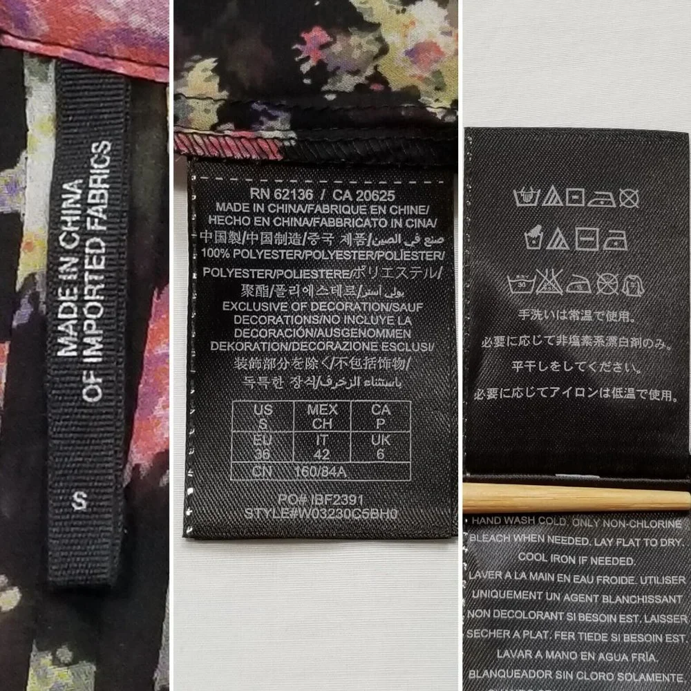 GUESS Chiffon Top Blouse 5854E1M - Picture 13 of 15